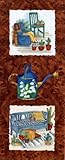 IMAGE OF Gardening III FINEST BRAND CANVAS Print With Added Heavy BRUSHSTROKES F. Lorraine 8x20