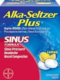 Alka-Seltzer Plus Cold and Sinus Medicine, Lemon, 20-Count (Pack of 2)