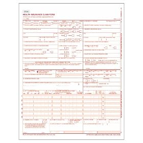 Tops CMS-1500 8 1/2 x 11 Inch Claim Forms without Sensor Bar 500 Pack (50126R)