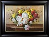 IMAGE OF Artmasters Collection PA89592-PW54 Passion Bouquet Framed Oil Painting