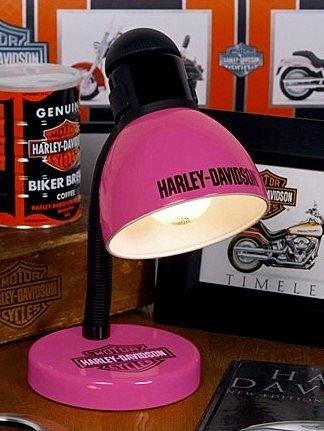 Harley Davidson Desk Lamp, Pink On Sale