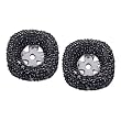14K White Gold 5/8 ct. Black Diamond Earring Jackets