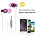 Earphone, iRAG RLaB EXT3000 Premium Earbud with Microphone Stereo, Noise Isolating Headphone Headset - Made for iPhone | iPod | iPad | Android Smartphone | MP3 Player | Tablet | Laptop | Macbook (Pink/White)