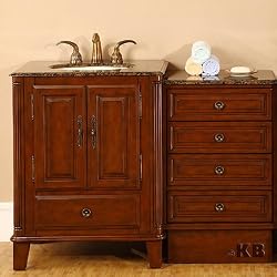 48.5" Bathroom Stone Top Single Sink Vanity Cabinet 207