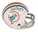 Bob Griese Autographed/Hand Signed Miami Dolphins 2 Bar Throwback Mini Helmet with 17-0 Inscription