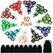 10 X 7 Polyhedral Dice Set (70 Pieces) for Dungeons and Dragons DND RPG MTG Table Games D4 D6 D8 D10 D% D12 D20 with 10 Pack Black Bags, 10 Colors