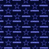 NFL Football Dallas Cowboys ~ Blue Lettering on Blue Background ~ Shower Curtains