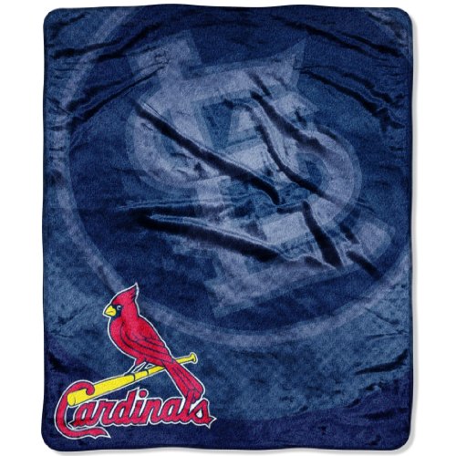 MLB St Louis Cardinals 50-Inch-by-60-Inch Raschel Plush Throw 