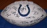 2011 INDIANAPOLIS COLTS TEAM SIGNED AUTOGRAPHED LOGO FOOTBALL PEYTON MANNING COA + HOLOGRAM