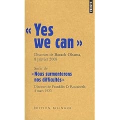 Yes we can : Suivi de Nous surmonterons nos difficult�s, Edition bilingue anglais-fran�ais