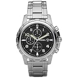 Fossil Men's FS4542 Stainless Steel Bracelet Black Analog Dial Chronograph Watch