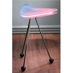 LumiSource Boomerang Table, Pink/Blue