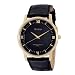 Armitron Men's 204663BKGPBK Slim Gold-Tone and Black Dial Leather Strap Watch