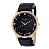 Armitron Mens 204663BKGPBK Slim Gold-Tone and 