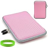 Samsung Galaxy Tab 7.0 Inch Case Pink Made of Durable Double Woven Nylon for the Newest Samsung Galaxy Tab 7.0 Plus 16 GB Tablet (SPH-P100, SCH-I800, GT-P1010/W16, SGH-T849, SCH-I987, GT-P6210) + Vangoddy tm, Live * Laugh * Love Wrist Band!!!