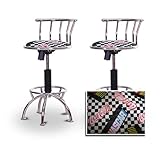 2 24"-29" Nascar Coca Cola Themed Seat Chrome Adjustable Specialty / Custom ....