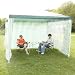 Outdoor Living : Garden Gazebo 3 x 3M With 4 Sides Green / White