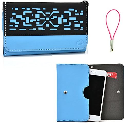 Zopo Speed 7 GP Phone case wristlet with I.D holder and Coin Pocket Plus Pink Micro USB Charger Data Cable