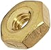 Small Parts Brass Machine Screw Hex Nut, Plain Finish, ASME B18.6.3, 1/4