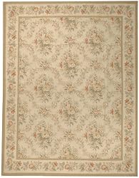 Handmade Chinese Aubusson Collection "Niort Design" Wool Rug