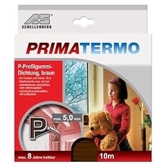 Schellenberg 66213 Gummidichtung P-Profil 9 x 5.5 mm, 10 m braun