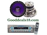 Pyle 1 din car stereo cd player + 2X 15 inch Subwoofers Audio Bundle