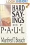 Hard Sayings of Paul (Hard Sayings Series the Hard Sayings)