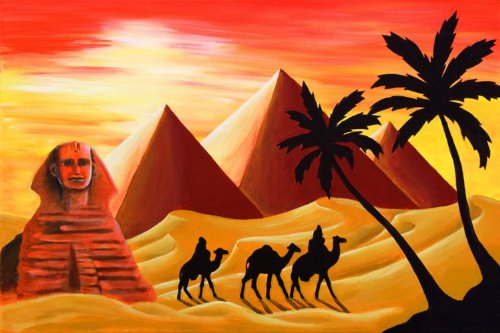 Solo Goya 71500 - Keilrahmen mit durchschreibende Malvorlage Land der Pharaonen 40 x 60 cm Preisvergleich