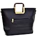 Dasein Flat Bottom Square Handle Tote, Shoulder Handbag, Tablet, iPad Bag