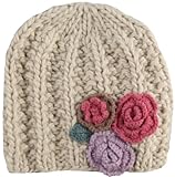 San Diego Hat Co. Girls 2-6x Cotton Knit Beanie With Flowers
