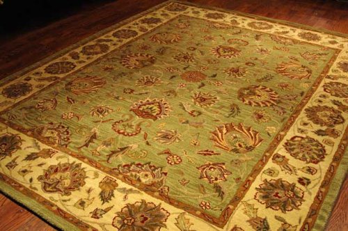 Safavieh Heritage HG343A Green 6' x 9' Handmade Wool Area Rug