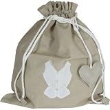 French lingerie camisole applique linen drawstring laundry bag