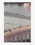 Sudden Shower Over Ohashi and Atake by Utagawa Hiroshige poster print,11 in. x 13.8 in.