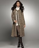 Metallic sweater coat