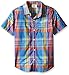 Crazy 8 Boys' Big Short Sleeve Plaid Woven Shirt
