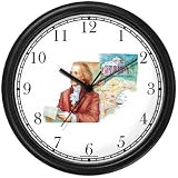 President Thomas Jefferson and Monticello Americana - Famous Landmarks - Wall Clock by WatchBuddy Timepieces (White Frame)