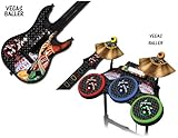 Protective skins for Guitar Hero 4 "World Tour" Guitar and Drum Set - fits  ....