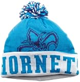 NBA Men's Long Knit Hat - Ke81Z, New Orleans Hornets, One Size, Creoleblue/white/purple , New Orleans Hornets , Black/Creole
