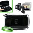Garmin n?vi GPS 4.3-Inch Portable GPS Navigator Accessories Kit for ALL 4.3 GPS Models: ** BLACK ** Hard Storage Case + Custom Cut 4.3 GPS Screen Protector + 4.3 GPS Window Mount + Live * Laugh * Love Vangoddy Wrist Band!!!