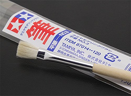 HobbyKing Tamiya Standard Flat Brush (Item 87014) / Bristle Material: Horse hair