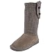 BEARPAW Women's Cable Knit Boot,Grey,8 M US