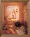 Old Southwestern Pots Pottery Vase Landscape Picture Oak Framed Art Print