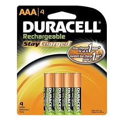 Duracell Rechargeables StayCharged AAA Batteries, 4-Count