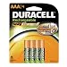 Duracell Rechargeables StayCharged AAA Batteries, 4-Count