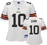 Brady Quinn Cleveland Browns Women's White Replica Jersey