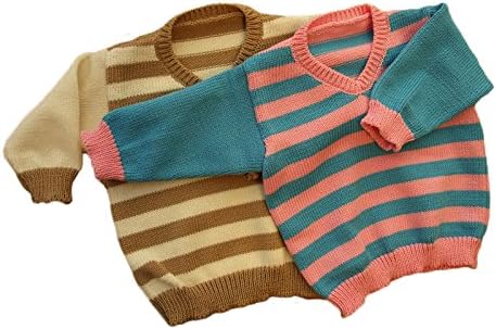 100% merino wool baby infant knitted sweater striped