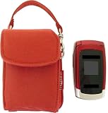Baggallini Cell Phone PDA Flip Phone Case Crinkle Tomato Mango ~ with pockets