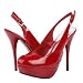 Magarita01 Teardrop Slingback High Heels RED