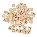 Imported 100 Wooden Alphabet Scrabble Tiles Black Letters & Numbers For Crafts Wood S RS.405.00