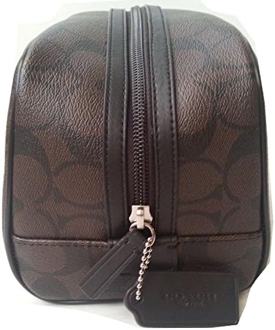 Coach Men's Heritage Signature Toiletry Travel Kit in Mahogany/Brown 93310